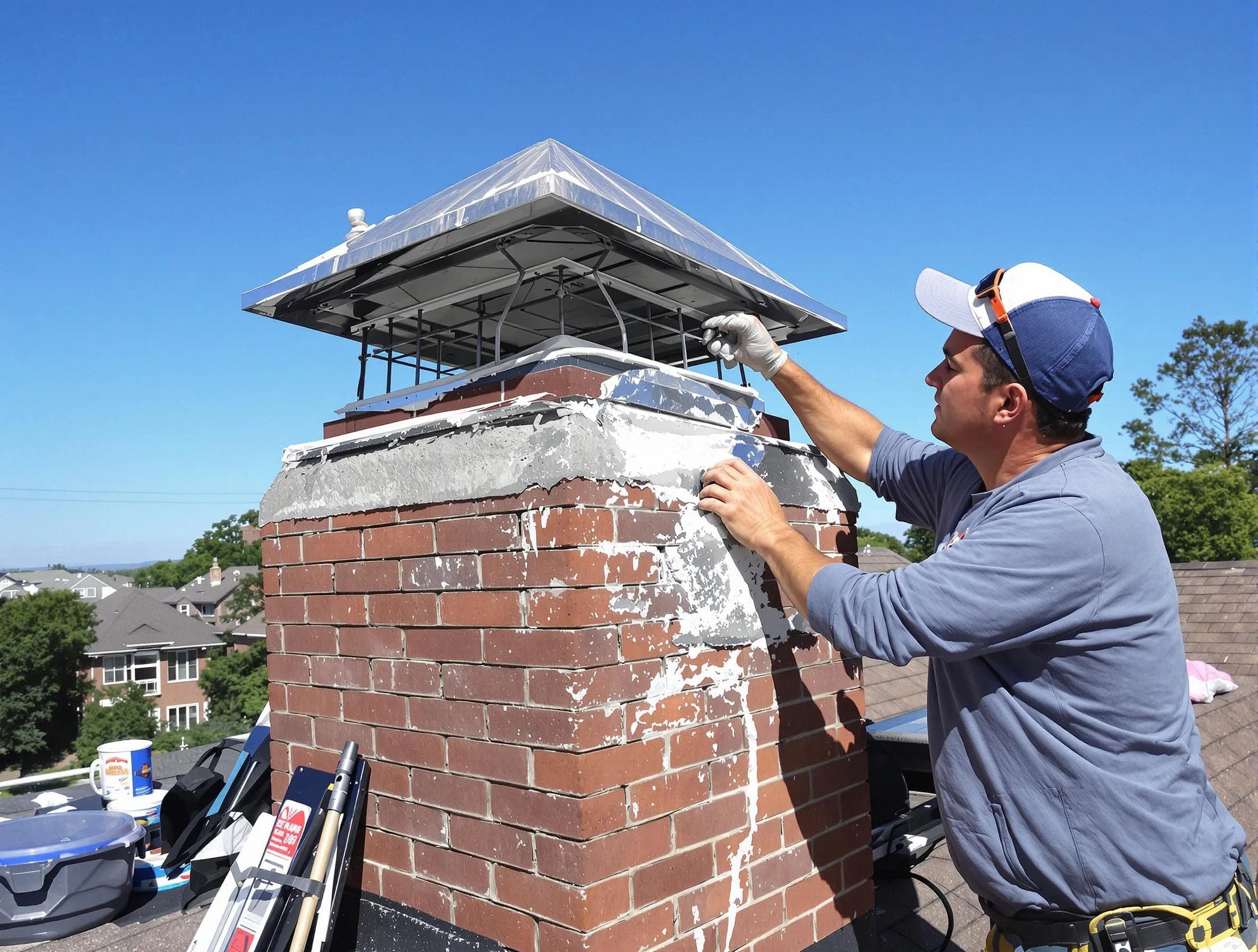 Chimney Crown Services service in Hingham, MA